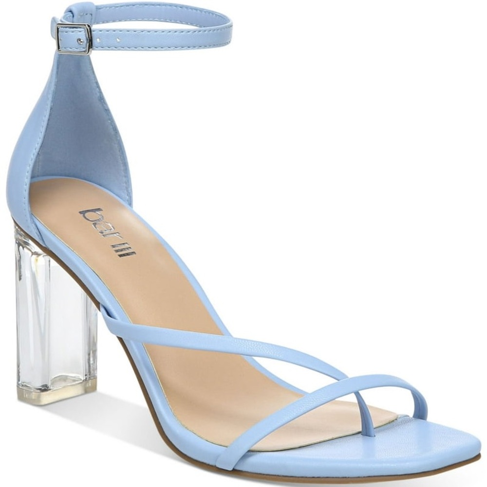 Bar III Blue Transparent Block Heels